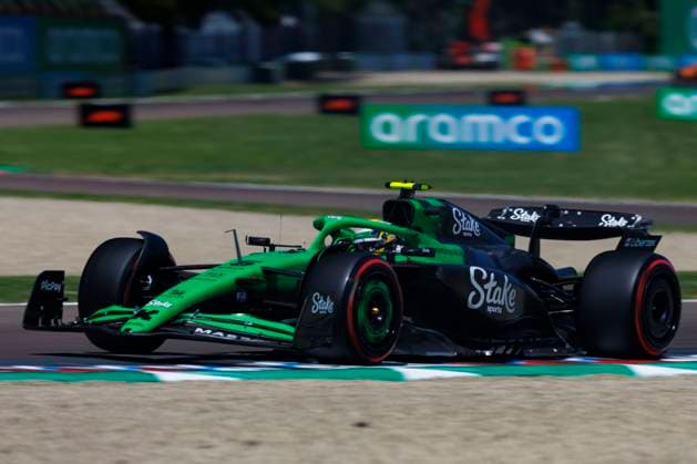 16th May 2025; Autodromo Enzo e Dino Ferrari, Imola, Italy; FIA Formula 1 Emilia Romagna Grand Prix 2025; Free Practice Day; Number 5 Kick Sauber driver Gabriel Bortoleto during practice 1 at the Emilia Romagna Formula 1  ActionPlus12788454 StephenxBlackberry