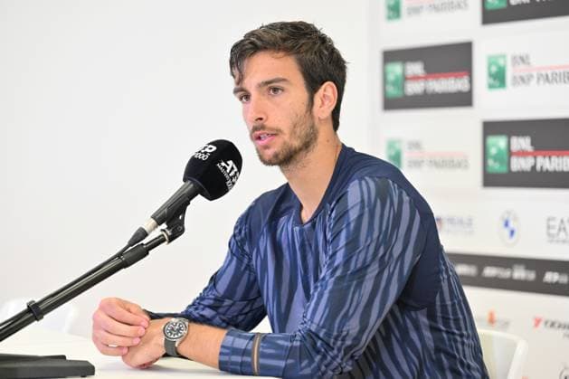 press conference, PK, Pressekonferenz BNL International of Italy. Lorenzo Musetti Press conference, BNL International of Italy. Lorenzo Musetti. In the photo: Lorenzo Musetti . Rome, Italy 16 May 2025, Credit:Maria Laura Antonelli Avalon Italy, Rome  Copyright: xMariaxLauraxAntonellix xAvalonx 0818950372st