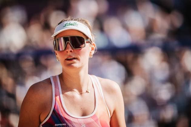Beachvolleyball Frauen Allianz German Beach Tour 2025 Tourstop Düsseldorf 16.05.2025 Sarah Schulz Düsseldorf Robert-Lehr-Ufer Nordrhein-Westfalen Deutschland