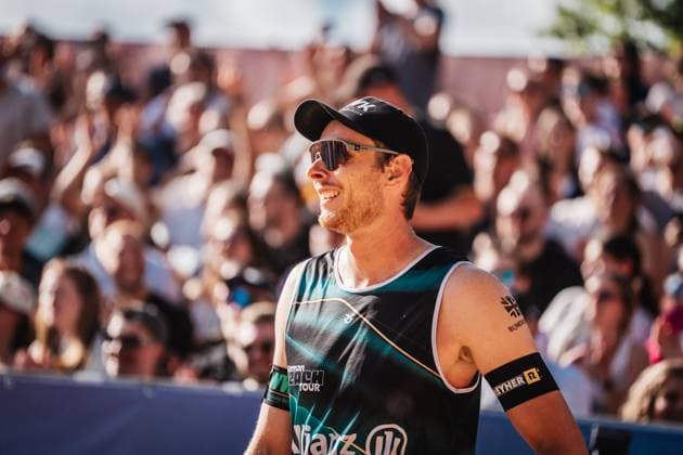 Beachvolleyball Männer Allianz German Beach Tour 2025 Tourstop Düsseldorf 16.05.2025 Nils Ehlers Düsseldorf Robert-Lehr-Ufer Nordrhein-Westfalen Deutschland