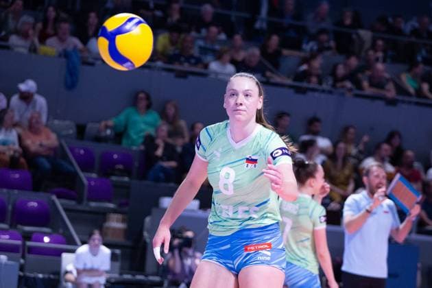 VOLLEYBALL : France VS Slovenie - Nations League - 16 05 2025 TOULOUSE, FRANCE - MAY 16 - VOLLEYBALL : Eva ZATKOVIC during the first preparatory match of the Women s Volleyball Nations League : France VS Slovenia at the Palais des Sports on May 16, 2025 in Toulouse, France  Copyright: xSylvainxDIONISIOx