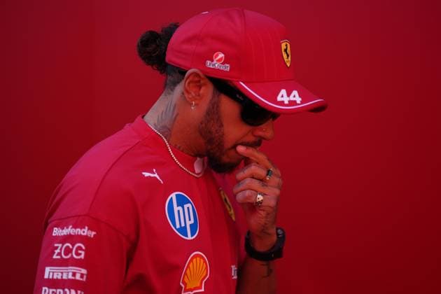 May 17, 2025, Imola, Italia: Lewis Hamilton of United Kingdom and Scuderia Ferrari HP look on prior qualify of the Formula 1 GP Of Made in Italy and Emilia Romagna at Enzo e Dino Ferrari Circuit on May 17 2025 in Imola, Italy..ANSA DANILO DI GIOVANNI. Formula 1 GP Of Made In Italy And Emilia Romagna - Qualify  - ZUMAa110 20250517_zaf_a110_007 Copyright: xDaniloxDixGiovannix