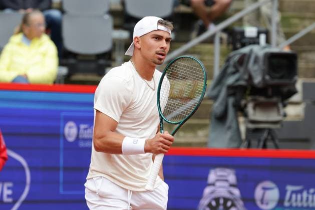 GER, Hamburg, xFSx, ATP500 Herren-Tennistunier Bitpanda Hamburg Open 2025, 17.05.2025 Marko Topo (GER) - Emilio Nava (USA) Marko Topo (GER) Siegerfaust, jubel Copyright: HMBxMedia FernandoxSoares
