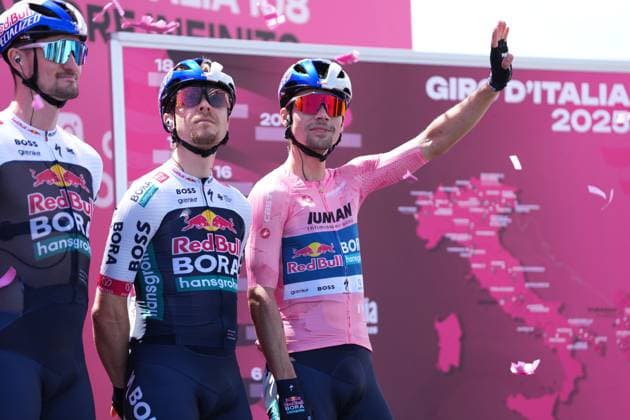 RogliÄ PrimoÅ¾ of Red Bull - Bora - Hansgrohe during the stage 8 of the Giro d™Italia from Giulianova to Castelraimondo, Italy - Saturday, May 17, 2025. - cycling.  Copyright: xGianmattiaxD Alberto LaPressex