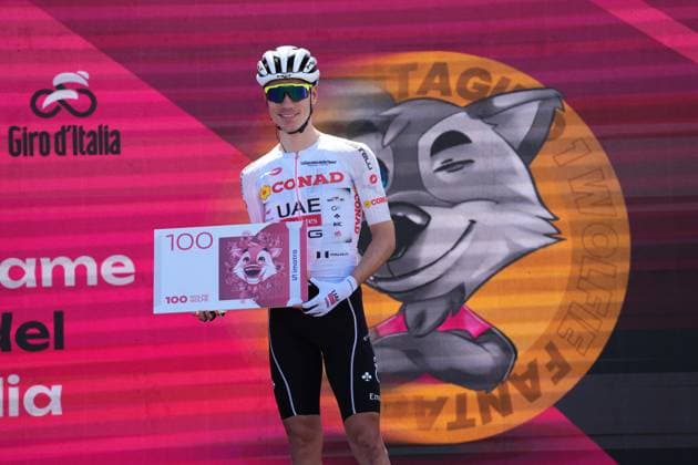 Vacek Mathias of Lidl-Trek white jersey during the stage 8 of the Giro d™Italia from Giulianova to Castelraimondo, Italy - Saturday, May 17, 2025. - cycling.  Copyright: xGianmattiaxD Alberto LaPressex