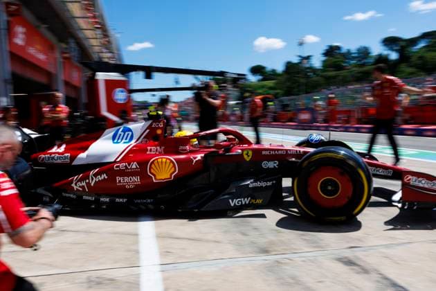 17th May 2025; Autodromo Enzo e Dino Ferrari, Imola, Italy; FIA Formula 1 Emilia Romagna Grand Prix 2025; Qualifying Day; Number 44 Scuderia Ferrari driver Lewis Hamilton during practice 3 at the Emilia Romagna Formula 1  ActionPlus12788895 StephenxBlackberry