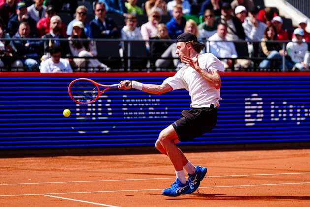 Max Wiskandt (GER) GER, Aleksandar Kovacevic (USA) vs. Max Wiskandt (GER), Tennis, ATP, Tennis Herren 500, Bitpanda Hamburg Open, Qualifikation, Runde 1, 17.05.2025 GER, Aleksandar Kovacevic (USA) vs. Max Wiskandt (GER), Tennis, ATP 500, Bitpanda Hamburg Open, Qualifikation, Runde 1, 17.05.2025 Hamburg Copyright: xEibner-Pressefoto MarcelxvonxFehrnx EP_MFN