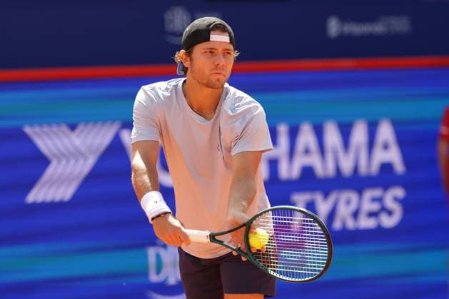 GER, Hamburg, xFSx, ATP500 Herren-Tennistunier Bitpanda Hamburg Open 2025, 17.05.2025 Aleksandar Kovacevic (USA) macht einen Aufschlag Copyright: HMBxMedia FernandoxSoares