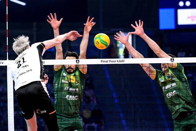 Volleyball, CL, Jastrzebski Wegiel - Warta Zawiercie LODZ 17.05.2025 SIATKOWKA FINAL LIGI MISTRZOW W PILCE SIATKOWEJ MEZCZYZN CEV CHAMPIONS LEAGUE VOLLEY MEN 2025 FINALS : JSW JASTRZEBSKI WEGIEL - ALURON CMC WARTA ZAWIERCIE N Z TOMASZ FORNAL MIGUEL TAVARES RODRIGUEZ FOT. PAWEL PIOTROWSKI 400MM.PL NEWSPIX.PL --- newspix.pl POLAND OUT! 