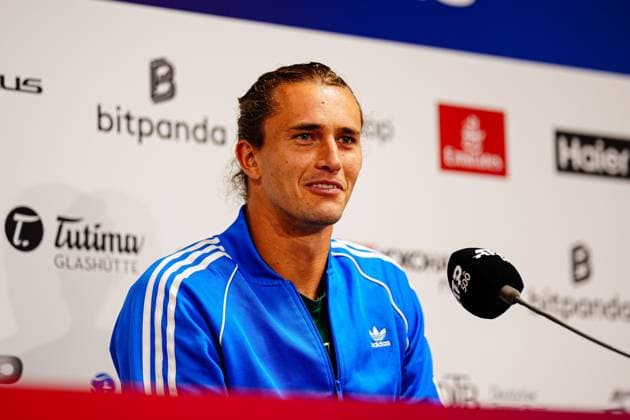 Alexander Zverev bei Pressekonferenz GER, Pressekonferenz Alexander Zverev, Tennis, ATP, Tennis Herren 500, Bitpanda Hamburg Open, 17.05.2025 GER, Pressekonferenz Alexander Zverev, Tennis, ATP 500, Bitpanda Hamburg Open, 17.05.2025 Hamburg Copyright: xEibner-Pressefoto MarcelxvonxFehrnx EP_MFN