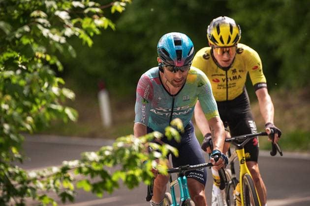 Ulissi Diego of Xds Astana Team, Kelderman Wilco of Team Visma Lease A Bike, during the stage 8 of the Giro dÕItalia from Giulianova to Castelraimondo, Italy - Saturday, May 17, 2025. - cycling.  Copyright: xMarcoxAlpozzi LaPressex