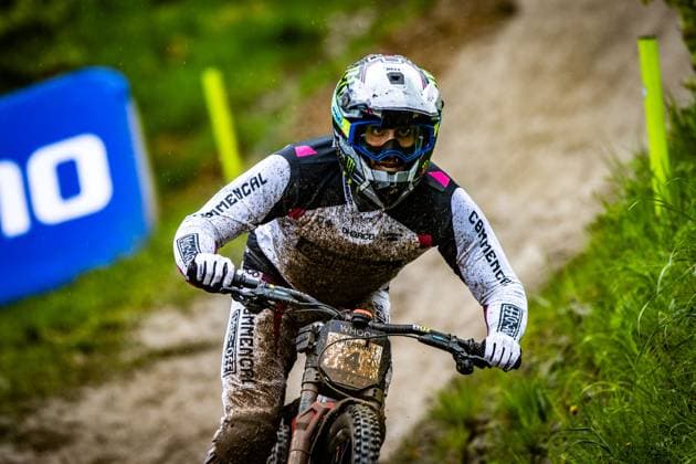 Radsport, Mountainbike WC in Bielsko Biala Whoop UCI MTB World Series DHI Worldcup Bielsko-BiaÅ‚a PIERRON Amaury COMMENCAL MUC-OFF BY RIDING ADDICTIONat Whoop UCI MTB World Series DHI Worldcup Bielsko-BiaÅ‚a, 17.05.2025,in Szczyrk,POL Foto: Sebastian Sternemann