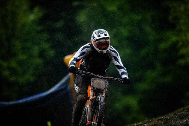 Radsport, Mountainbike WC in Bielsko Biala Whoop UCI MTB World Series DHI Worldcup Bielsko-BiaÅ‚a Wyn Masters at Whoop UCI MTB World Series DHI Worldcup Bielsko-BiaÅ‚a, 17.05.2025,in Szczyrk,POL Foto: Sebastian Sternemann