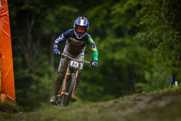 Radsport, Mountainbike WC in Bielsko Biala Whoop UCI MTB World Series DHI Worldcup Bielsko-BiaÅ‚a VIEIRA Roger at Whoop UCI MTB World Series DHI Worldcup Bielsko-BiaÅ‚a, 17.05.2025,in Szczyrk,POL Foto: Sebastian Sternemann