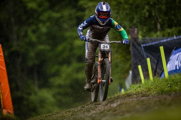 Radsport, Mountainbike WC in Bielsko Biala Whoop UCI MTB World Series DHI Worldcup Bielsko-BiaÅ‚a VIEIRA Roger at Whoop UCI MTB World Series DHI Worldcup Bielsko-BiaÅ‚a, 17.05.2025,in Szczyrk,POL Foto: Sebastian Sternemann
