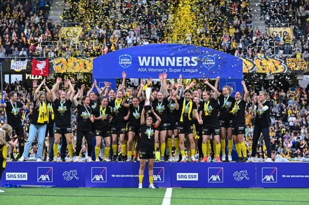 17 05 2025, Bern, Stadion Wankdorf, Women s Super League Final 2: BSC YB Frauen - GC Frauenfussball, BSC YB Frauen Swiss champions Bern Stadion Wankdorf Bern Switzerland Copyright: xJustPictures.ch KjetilxWaberx jp-en-KjWa-SF_250517_164041