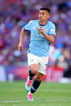 Crystal Palace v Manchester City - Emirates FA Cup Final Claudio Echeverri of Manchester City running during the Emirates FA Cup Final match between Crystal Palace and Manchester City at Wembley Stadium on May 17, 2025 in London, England. London Wembley Stadium England United Kingdom Copyright: xEdxSykes Sportsphoto APLx 14127036
