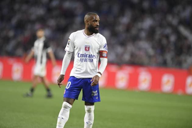 Fußball, Olympique Lyon - SCO Angers FOOTBALL : Olympique Lyonnais vs SCO Angers - Ligue 1 - 17 05 2025 Alexandre LACAZETTE I of Lyon during the French L1 football match between Olympique Lyonnais and SCO Angers at the Groupama stadium in Decines-Charpieu Lyon, France on May 17, 2025  Copyright: xMourad_ALLILIx