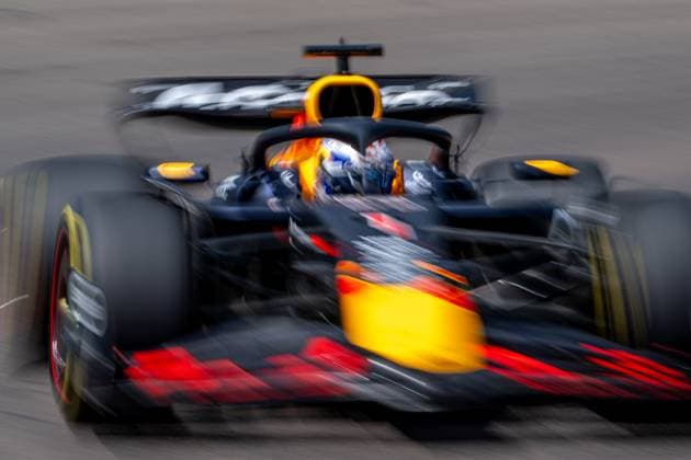 IMOLA, ITALY: Max Verstappen, racing for the Red Bull Racing team during the 2025 Formula 1 Emilia Romagna Grand Prix at the Imola Circuit in Imola, Italy