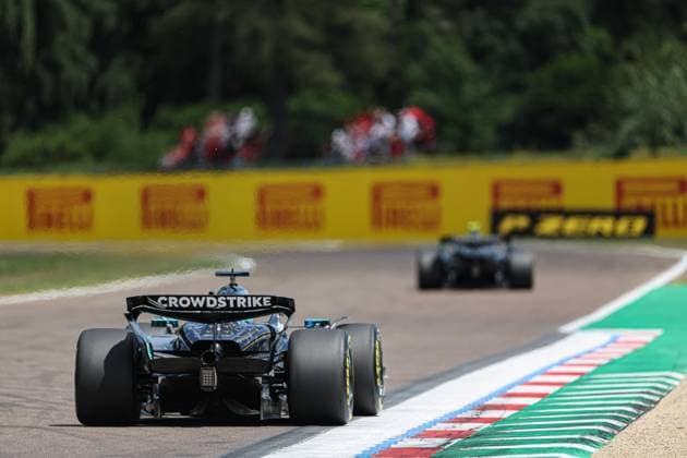 May 17, 2025, Imola, Bo, ITALY: George Russell (GBR) - Mercedes-AMG PETRONAS F1 Team - Mercedes W16 - Mercedes E Performanceduring Formula 1 AWS Gran Premio del Made in Italy e dell Emilia Romagna 2025 - Autodromo Enzo e Dino Ferrari, Imola (BO) Italy from 15th to 18th May 2025, Imola ITALY - ZUMAm217 20250517_zsp_m217_172 Copyright: xAlessioxDexMarcox