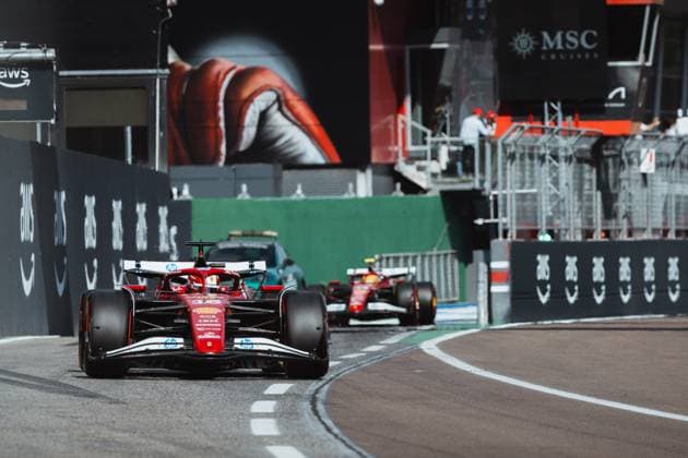May 17, 2025, Imola, Bologna, Italy: CHARLES LECLERC and LEWIS HAMILTON (Ferrari) during the qualifying session at the Emilia-Romgna Grand Prix 2025 Imola Italy - ZUMAr193 20250517_zsp_r193_267 Copyright: xSaraxRuffonix