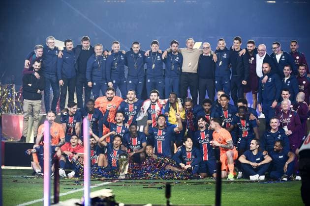 Paris Saint-Germain v AJ Auxerre - Ligue 1 McDonald s 2024 2025 Equipe de football du PSG during the Ligue 1 McDonald s match between Paris and Auxerre on May 17, 2025 at Parc des Princes in Paris, France. Paris France  Copyright: xFEPx 776322132