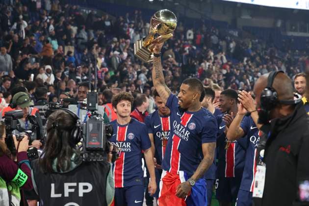 FOOTBALL : Paris Saint Germain Vs AJ Auxerre - Ligue 1 - 17 05 2025 Joie Paris Saint Germain - Presnel Kimpembe (PSG) ParisFrance  Copyright: xMichtofx