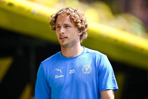 17.05.2025, Fussball, Bundesliga, 34. Spieltag Saison 2024 2025, Borussia Dortmund - Holstein Kiel, Fiete Arp (Holstein Kiel) xRHR-FOTO TKx Copyright: RHR-FOTOx RHR-FOTO TK