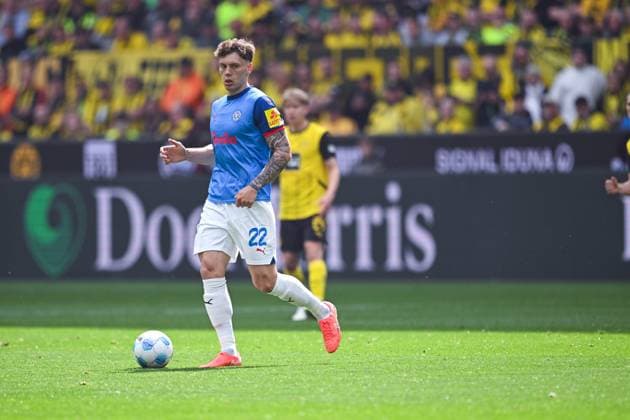 17.05.2025, Fussball, Bundesliga, 34. Spieltag Saison 2024 2025, Borussia Dortmund - Holstein Kiel, Nicolai Remberg (Holstein Kiel), xRHR-FOTO TKx Copyright: RHR-FOTOx RHR-FOTO TK