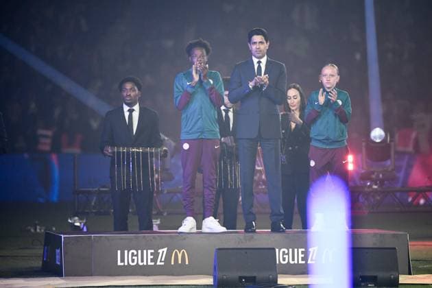 Paris Saint-Germain v AJ Auxerre - Ligue 1 McDonald s 2024 2025 Nasser AL KHELAIFI (President PSG) during the Ligue 1 McDonald s match between Paris and Auxerre on May 17, 2025 at Parc des Princes in Paris, France. Paris France  Copyright: xFEPx 776322132