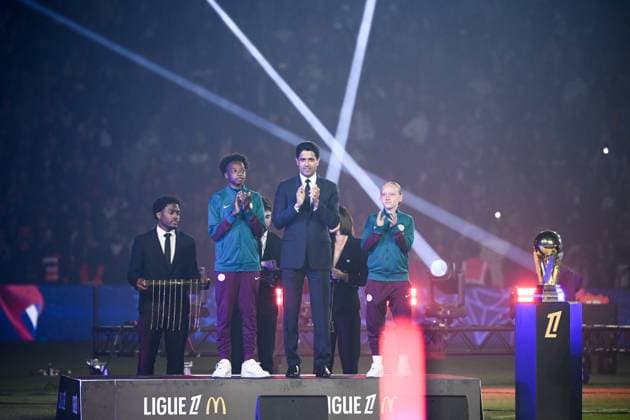 Paris Saint-Germain v AJ Auxerre - Ligue 1 McDonald s 2024 2025 Nasser AL KHELAIFI (President PSG) during the Ligue 1 McDonald s match between Paris and Auxerre on May 17, 2025 at Parc des Princes in Paris, France. Paris France  Copyright: xFEPx 776322132