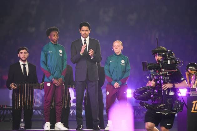 Paris Saint-Germain v AJ Auxerre - Ligue 1 McDonald s 2024 2025 Nasser AL KHELAIFI (President PSG) during the Ligue 1 McDonald s match between Paris and Auxerre on May 17, 2025 at Parc des Princes in Paris, France. Paris France  Copyright: xFEPx 776322132