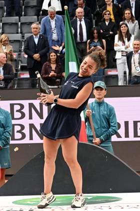 BNL International of Italy Italian Tennis Internationals BNL, women s singles. In the photo: Jasmine Paolini wins the match. Rome, Italy 17 May 2025, Credit:Maria Laura Antonelli Avalon Italy, Rome  Copyright: xMariaxLauraxAntonellix xAvalonx 0819418917st
