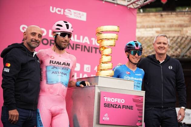 Diego Ulissi at the stage 9 of the Giro d™Italia from Gubbio to Siena, Italy - Sunday, May 18, 2025. - cycling.  Copyright: xMarcoxAlpozzi LaPressex