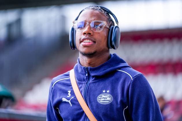 ROTTERDAM , 18-05-2025 , Stadium ˜Het Kasteel™ , Season 2024 2025 , Football , Eredivisie . Match between Sparta and PSV . PSV player Tyrell Malacia Sparta - PSV  x29323272x Copyright: