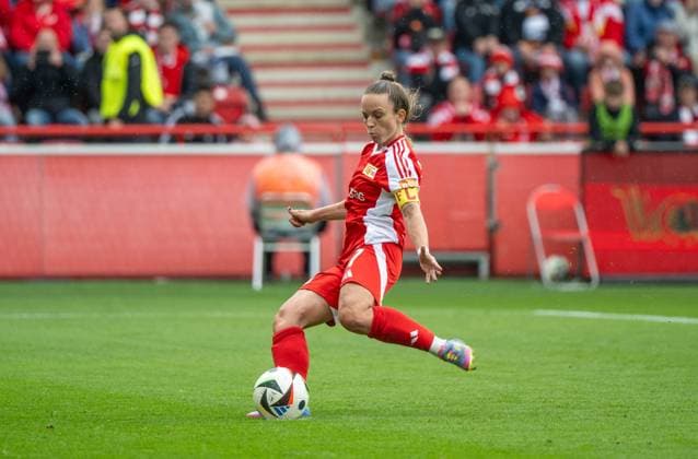 Fußball, Frauen, Saison 2024 2025, 2. Frauen-Bundesliga (26. Spieltag), 1. FC Union Berlin - FSV Gütersloh, Lisa Heiseler (1. FC Union) erzielt per Handelfmeter das Tor zum 2:0, 18.05. 2025, Copyright: xMatthiasxKochx
