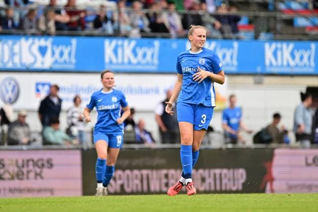 Fußball I Frauen I Saison 2024-2025 I 2. Bundesliga I 26. Spieltag I SV Meppen - Hamburger SV I 18.05.2025 Nina Rolfes (3, SV Meppen 1912 e.V.) scharfer bereich Meppen Hänsch-Arena Niedersachsen Deutschland Copyright: xLobeca FelixxSchlikisx