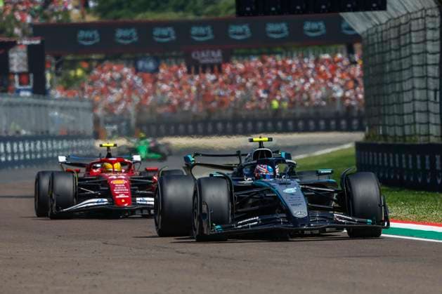 12 Andrea Kimi Antonelli (ITA, Mercedes-AMG Petronas F1 Team), F1 Grand Prix of Emilia-Romagna at Autodromo Internazionale Enzo e Dino Ferrari on May 18, 2025 in Imola, Italy. (Photo by HOCH ZWEI) Imola Italy