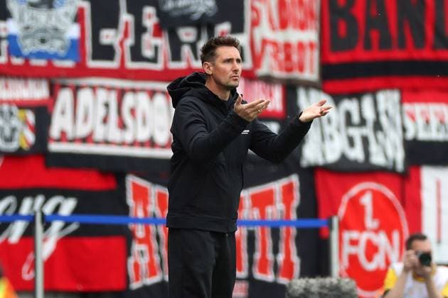 Braunschweig vs. Nürnberg, 2. BL Braunschweig, 18.05.2025, FUßBALL - Eintracht Braunschweig vs. 1. FC Nürnberg, 2. BL, Saison 2024 25. Cheftrainer Miroslav Klose (1.FC Nürnberg) Braunschweig