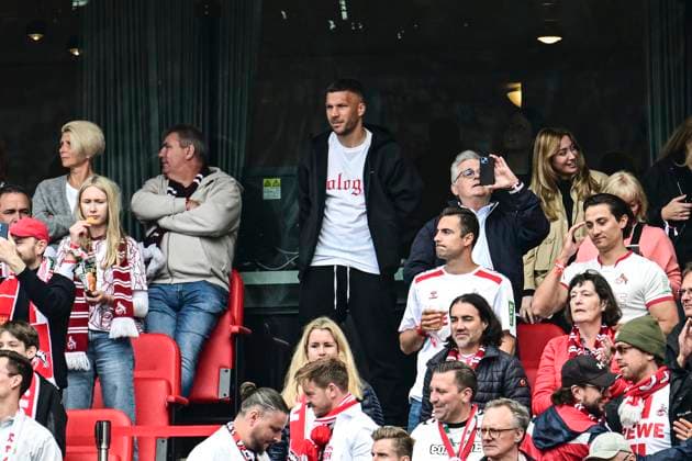 Lukas Podolski, 1. FC Koeln vs. 1.FC Kaiserslautern, 2. Bundesliga, 34. Spieltag, 18.05.2025 DFB regulations prohibit any use of photographs as image sequences and or quasi-video Koeln Nordrhein-Westfalen Deutschland