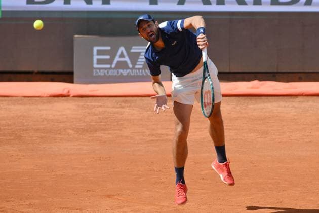 May 18, 2025, Roma, RM: Mate Pavic (CRO) during the Men s Double Final between Marcelo Arevalo (ESA) and Mate Pavic (CRO) versus Sadio Doumbia (FRA) and Fabien Reboul (FRA) at central court during the Internazionali BNL d Italia 2025, Foro Italico in Rome, Italy, 18 May 2025 .ANSA ROBERTO RAMACCIA. Tennis: Italian Open 2025  - ZUMAa110 20250518_zaf_a110_155 Copyright: xRobertoxRamacciax