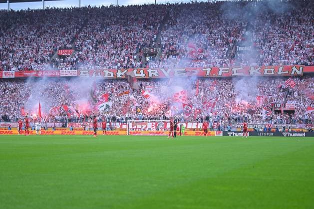 18.05.2025, Fussball, 2. Bundesliga, 34. Spieltag Saison 2024 2025, 1. FC Köln - 1. FC Kaiserslautern, Fanchoreo 1.FC Köln xRHR-FOTO TKx