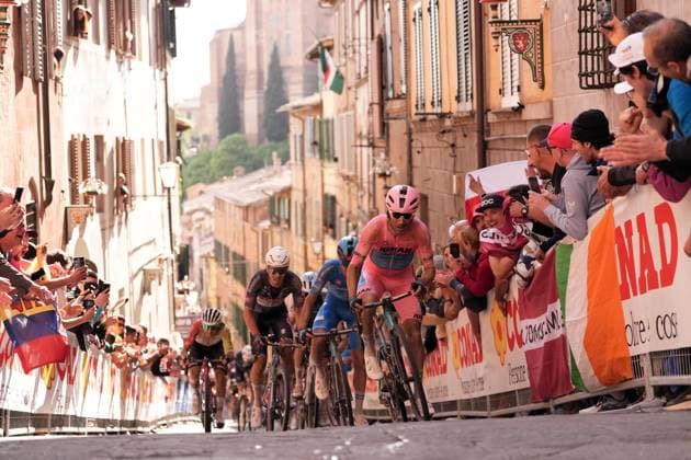 Ulissi Diego of Xds Astana Team during the stage 9 of the Giro d™Italia from Gubbio to Siena, Italy - Sunday, May 18, 2025. - cycling.  Copyright: xMassimoxPaolone LaPressex