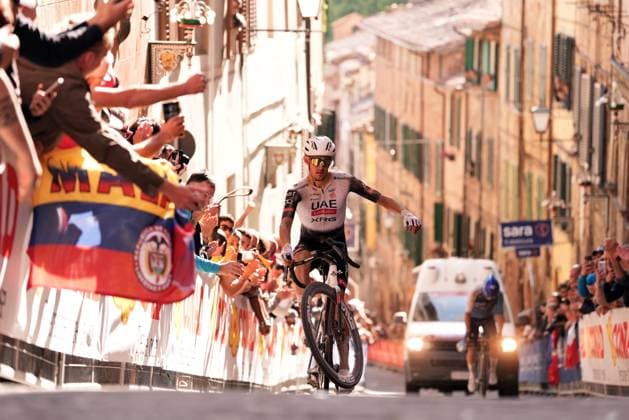 Arrieta Lizarraga Igor of Uae Team Emirates Xrg during the stage 9 of the Giro d™Italia from Gubbio to Siena, Italy - Sunday, May 18, 2025. - cycling.  Copyright: xMassimoxPaolone LaPressex