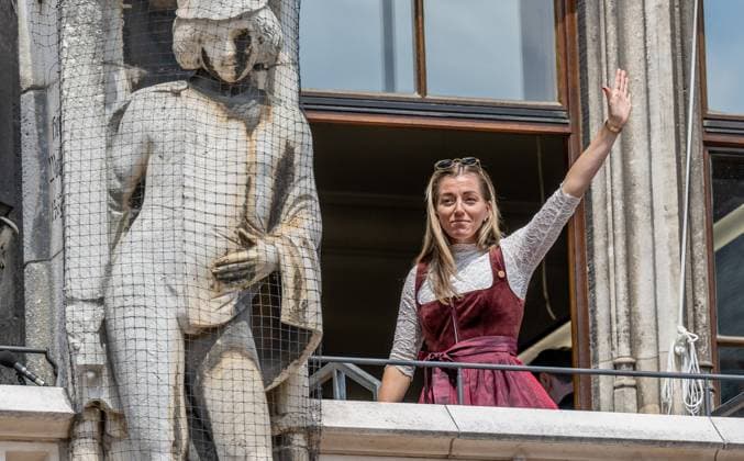 Linda Sembrant (FC Bayern Muenchen Frauen, 2) Empfang und Meisterehrung FC Bayern Muenchen Maenner und Frauen, Fussball, Bundesliga, Saison 2024 2025, 18.05.2025. Empfang und Meisterehrung FC Bayern Muenchen Maenner und Frauen, Fussball, Bundesliga, Saison 2024 2025, 18.05.2025. Muenchen Copyright: xEibner-Pressefoto HeikexFeinerx EP_HFR