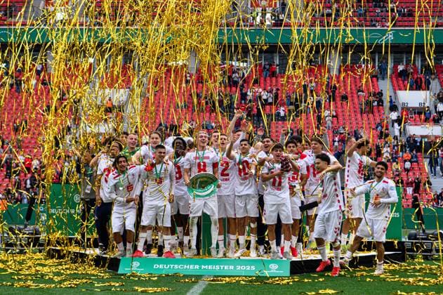 COLOGNE, GERMANY - 18 MAY, 2025: - The final match of 2.Bundesliga 1.FC Koeln vs 1. FC Kaiserslautern at Rhein Energie Stadion.  Copyright: xVITALIIxKLIUIEVx