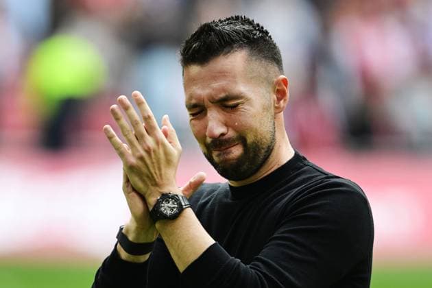 AMSTERDAM - Coach of Ajax Francesco Farioli after the Dutch Eredivisie match between Ajax Amsterdam and FC Twente at the Johan Cruijff ArenA on May 18, 2025 in Amsterdam, Netherlands. ANP OLAF CRACK Dutch Eredivisie 2024 25 xVIxANPxSportx xxANPxIVx 527926886 originalFilename: 527926886.jpg