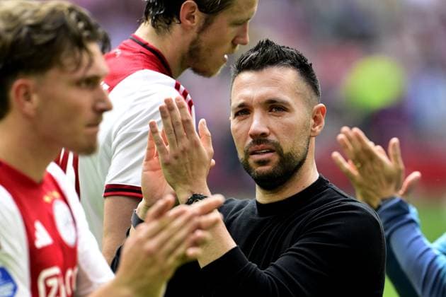 AMSTERDAM - Coach of Ajax Francesco Farioli after the Dutch Eredivisie match between Ajax Amsterdam and FC Twente at the Johan Cruijff ArenA on May 18, 2025 in Amsterdam, Netherlands. ANP OLAF CRACK Dutch Eredivisie 2024 25 xVIxANPxSportx xxANPxIVx 527926895 originalFilename: 527926895.jpg