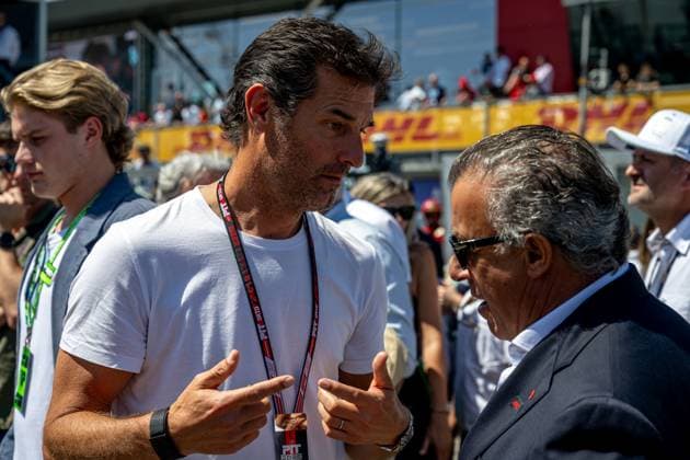 IMOLA, ITALY: Mark Webber, former racing driver, at the 2025 Formula 1 Emilia Romagna Grand Prix at the Imola Circuit in Imola, Italy.