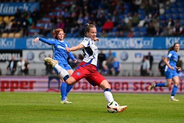 Fußball I Frauen I Saison 2024-2025 I 2. Bundesliga I 26. Spieltag I SV Meppen - Hamburger SV I 18.05.2025 Christin Meyer (16, Hamburger SV) Meppen Hänsch-Arena Niedersachsen Deutschland Copyright: xLobeca FelixxSchlikisx